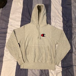 Champion Reverse Weave Mens Hoodie Sz S Grey